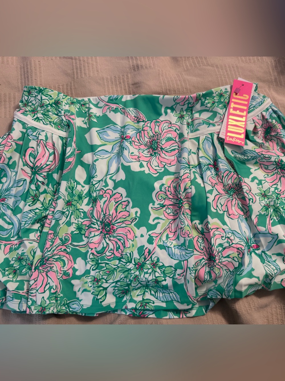 Lilly Pulitzer Teal & Pink Floral Swim Top